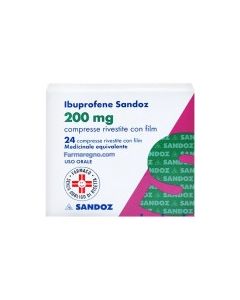 Ibuprofene Sandoz 200 mg Antidolorifico 24 Compresse Rivestite