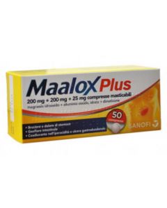 Maalox Plus Antiacido Antigonfiore 50 Compresse Masticabili