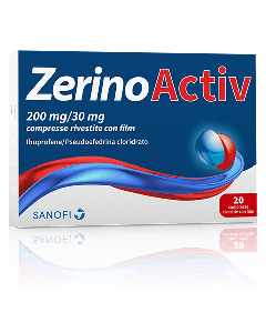 ZerinoActiv contro raffreddore naso chiuso e febbre  20 Compresse